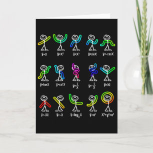 Funny Algebra Dance Function Math Teacher Geek Gif Card