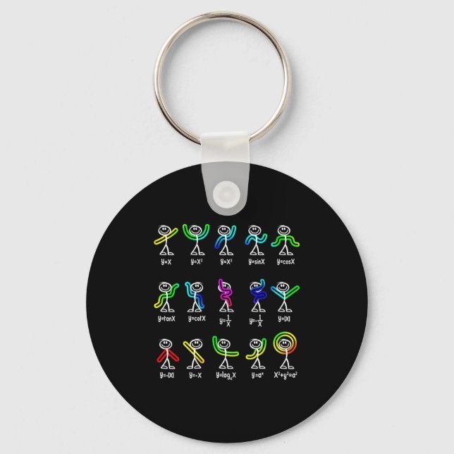 Funny Algebra Dance Function Math Teacher Geek Ner Keychain (Front)