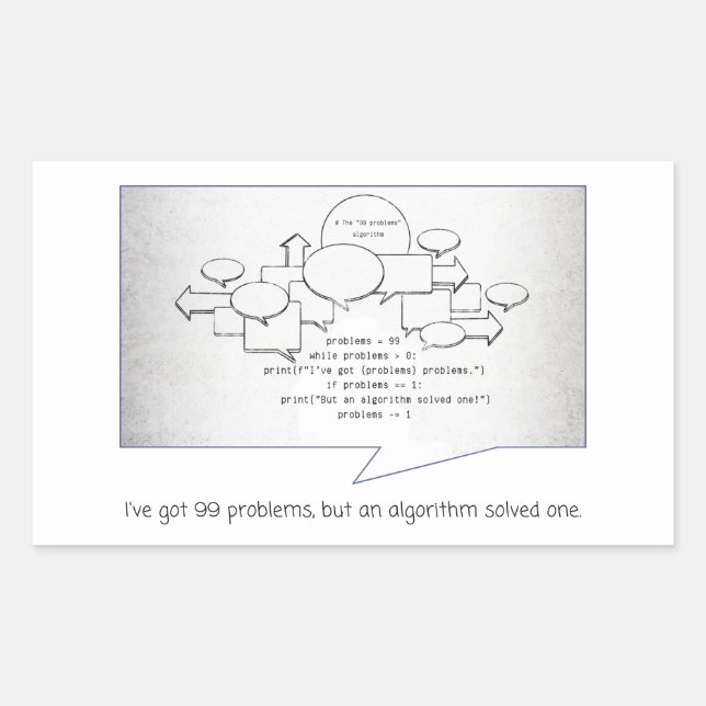Funny Algorithm Sticker (Front)
