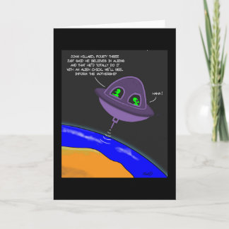 Funny alien card