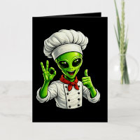 Funny Alien Chef Design Cute Space Cook With Chef