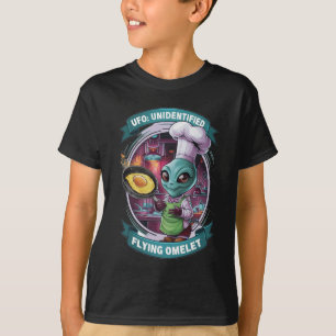 Funny Alien Chef UFO  T-Shirt
