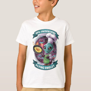 Funny Alien Chef UFO  T-Shirt