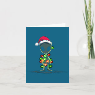 Funny Alien Christmas Graphics Lights Lover Extrat Card