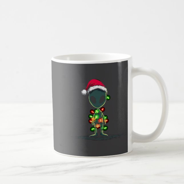 Funny Alien Christmas Graphics Lights Lover Extrat Coffee Mug (Right)