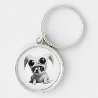 Funny alien dog keychain