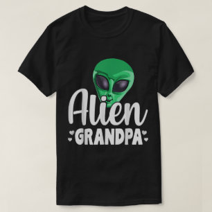 Funny Alien Grandpa Design T-Shirt