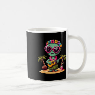 Funny Alien Hawaiian Costume Kids Summer Vacation Coffee Mug