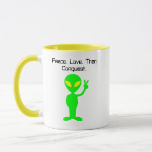 Funny Alien Sci-Fi Cartoon Extraterrestrial Art Mug