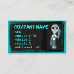 Funny Alien T-Shirt  Customizable Business Cards