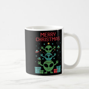 Funny Alien Trio Merry Ugly Christmas Santa Hat Xm Coffee Mug
