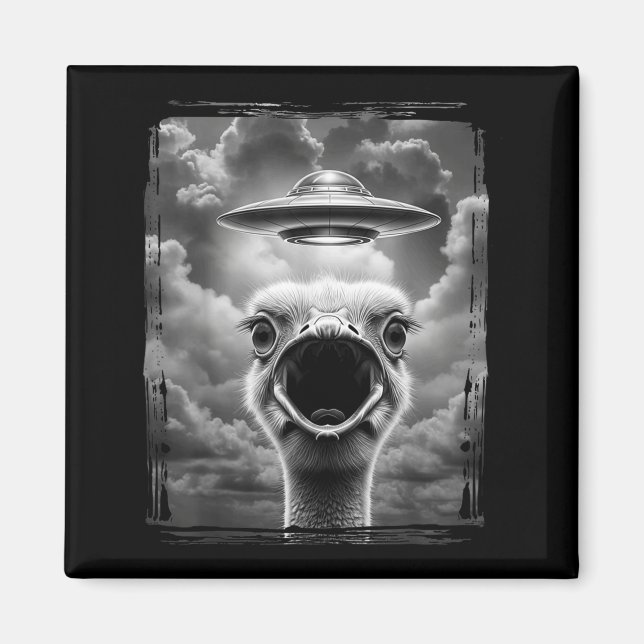Funny Alien Turkey Ufo Selfie Thanksgiving Meme  Magnet (Front)