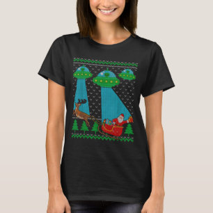 Funny Alien Ufo Santa Traîneau Noël Sweat Ugly