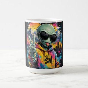 Funny Alien Vibes Coffee Mug