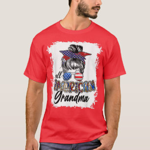 Funny All American Grandma 4th Of July Family Mat T-Shirt
