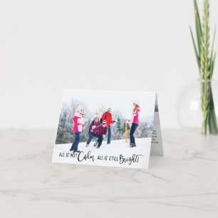 Funny All is Not Calm Holiday Family Photo Card