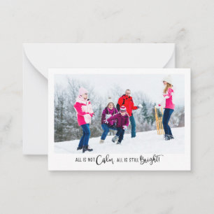 Funny All is Not Calm Holiday Photo Card