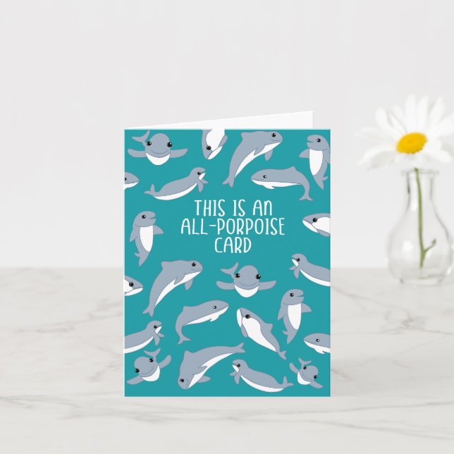 Funny All-Porpoise (All Purpose)  Card (Small Plant)