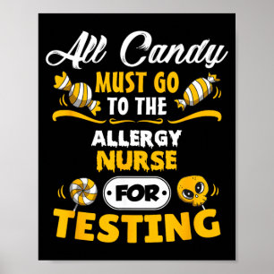 Funny Allergy Nurse Halloween Poster
