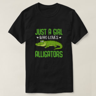 Funny Alligator Design Girls Kids Women Reptile Ga T-Shirt