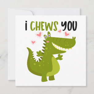 Funny Alligator Love pun Card