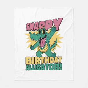Funny Alligator Lover and Birthday Crocodile Gator Fleece Blanket