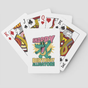 Funny Alligator Lover and Birthday Crocodile Gator Playing Cards