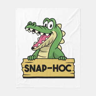 Funny Alligator Lover and Zookeeper Crocodile Fleece Blanket