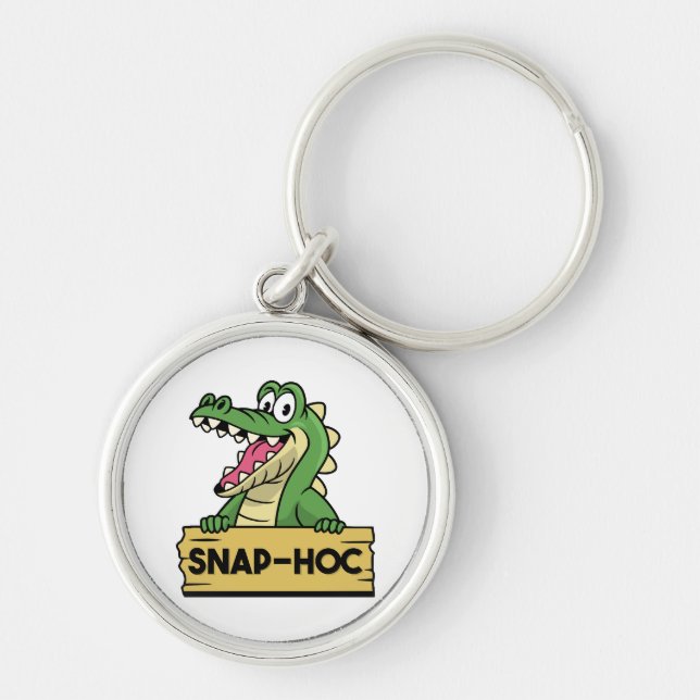Funny Alligator Lover and Zookeeper Crocodile Keychain (Front)