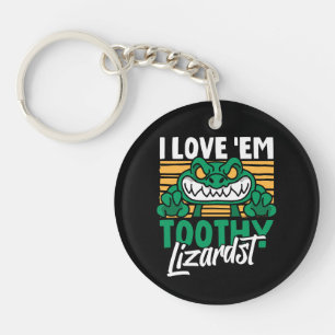 Funny Alligator Lover and Zookeeper Crocodile Keychain