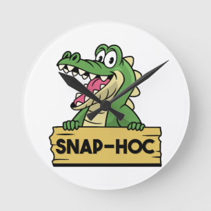Funny Alligator Lover and Zookeeper Crocodile Round Clock