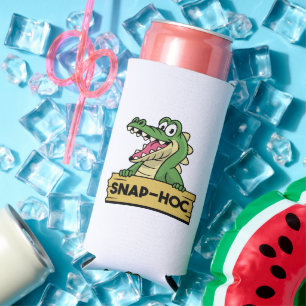 Funny Alligator Lover and Zookeeper Crocodile Seltzer Can Cooler