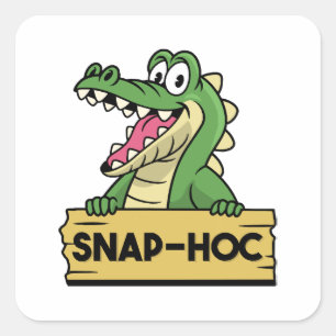 Funny Alligator Lover and Zookeeper Crocodile Square Sticker