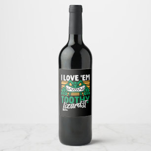 Funny Alligator Lover and Zookeeper Crocodile Wine Label