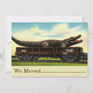 Funny Alligator Move - New Home Card