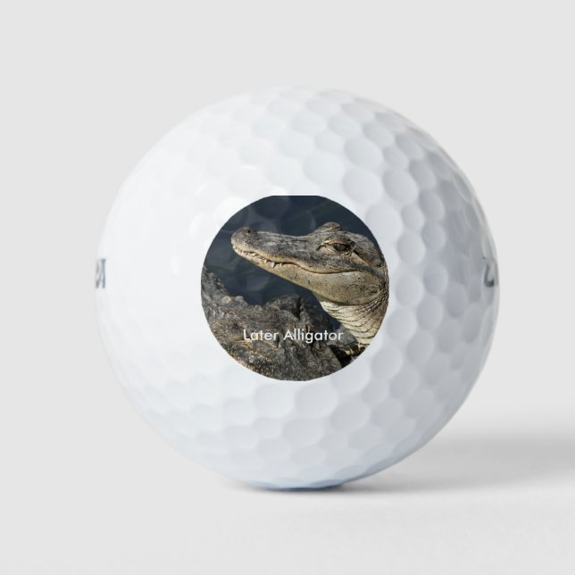 Funny Alligator Theme Golf Balls (Front)