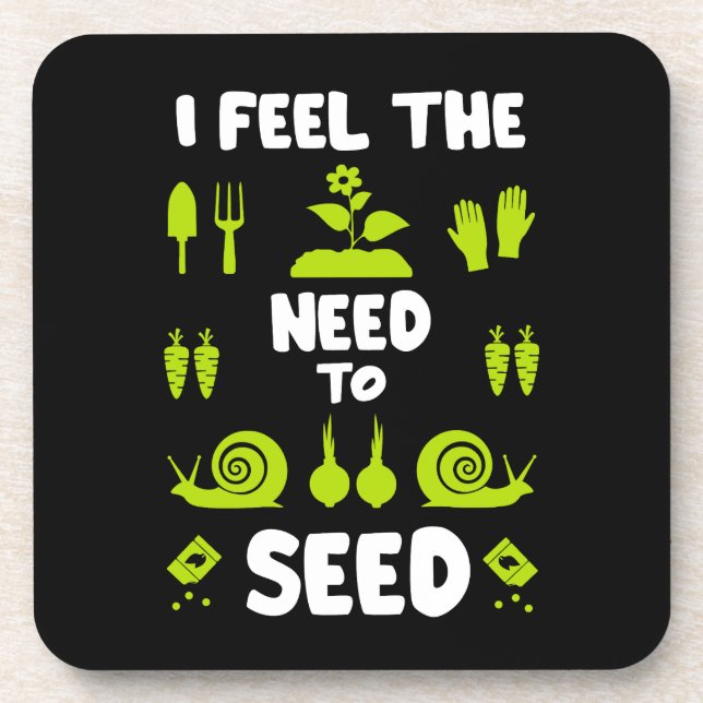 Funny Allotment Gardening Coaster (Front)