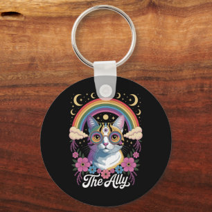 Funny Ally Ca Pride Sunglasses Gay Pride LGBTQ Keychain