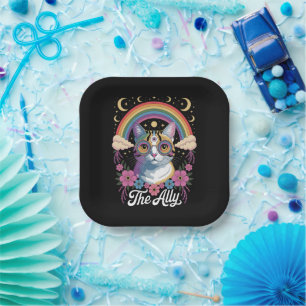 Funny Ally Ca Pride Sunglasses Gay Pride LGBTQ  Paper Plate