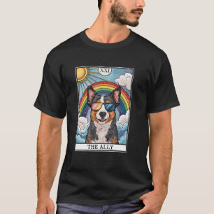 Funny Ally Dog Australian Cattle Dog Sunglasses LG T-Shirt