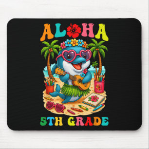 Funny Aloha 5th Grade Dolphin First Day Of School Mouse Pad