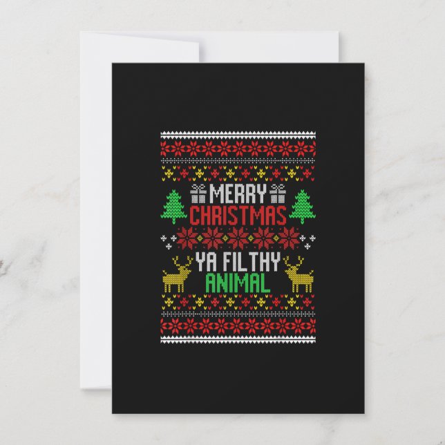 Funny Alone At Home Movies Merry Christmas You Fil Invitation (Front)