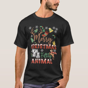 Funny Alone At Home Movies Merry Christmas You Fil T-Shirt