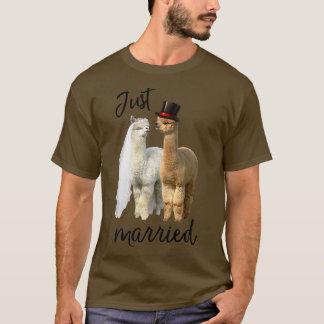 Funny Alpaca Bride and Groom Wedding T-Shirt