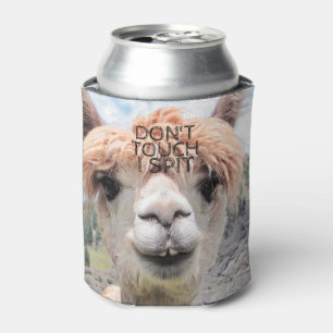 Funny Alpaca Llama Don't Touch I Spit Can Cooler