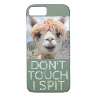 Funny Alpaca Llama Don't Touch I Spit