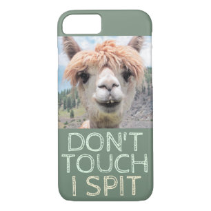 Funny Alpaca Llama Don't Touch I Spit Case-Mate iPhone Case
