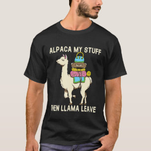 Funny Alpaca Llama Puns Camping Hiking Women T-Shirt