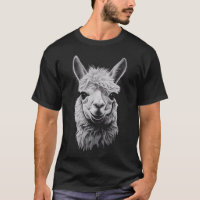 Funny alpaca llamas head wild animal art design
