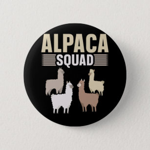 Funny Alpaca Squad Animal Lover 2 Inch Round Button